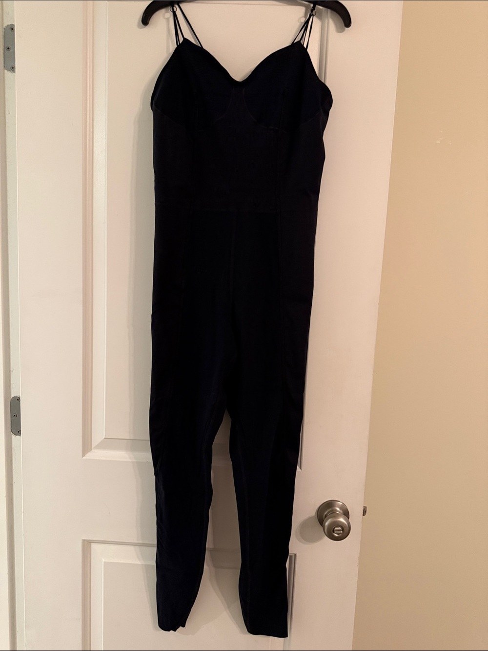 Nike Black Spaghetti-Strap Yoga Jumpsuit